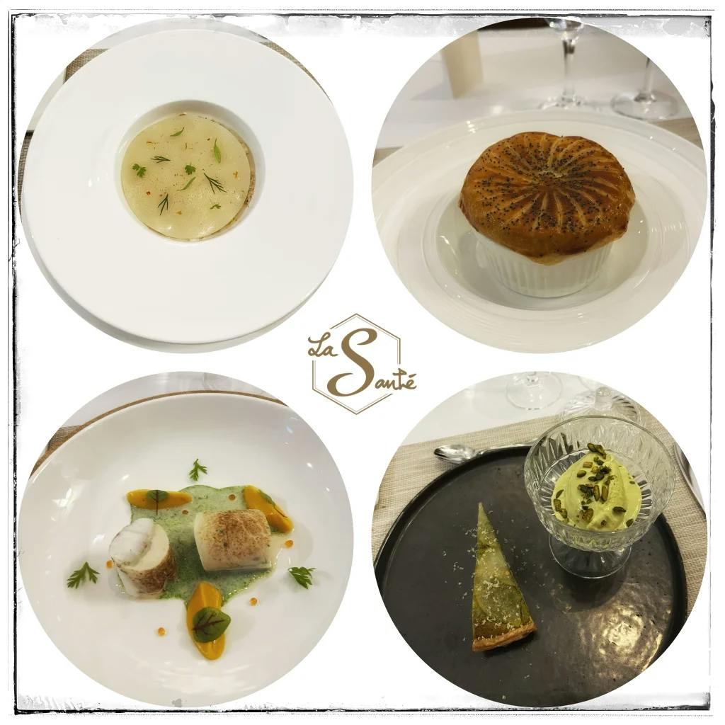 Photo collage of the four courses